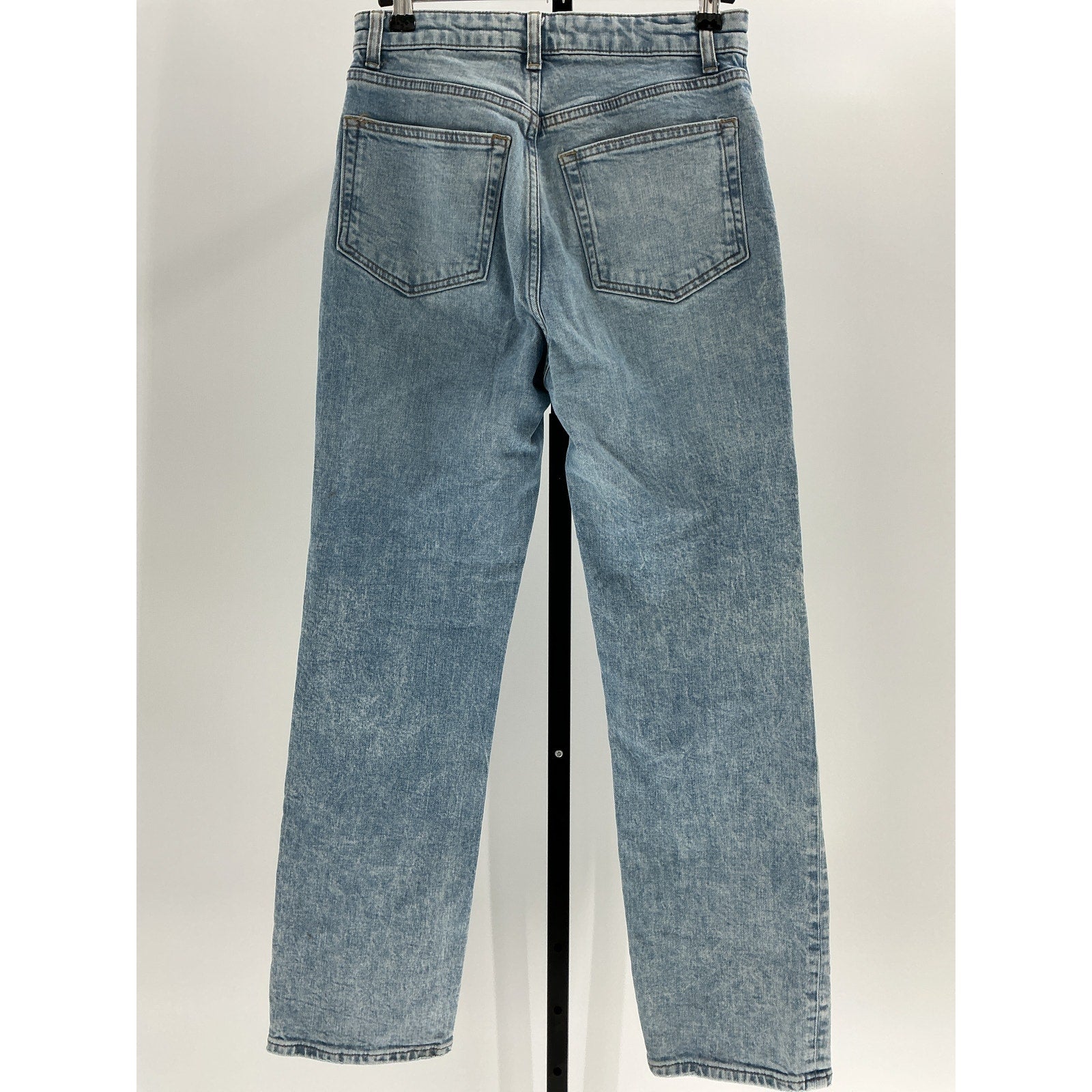 Reformation 'Cynthia' Blue Cotton Stretch High Rise Straight Denim Jean Size 27