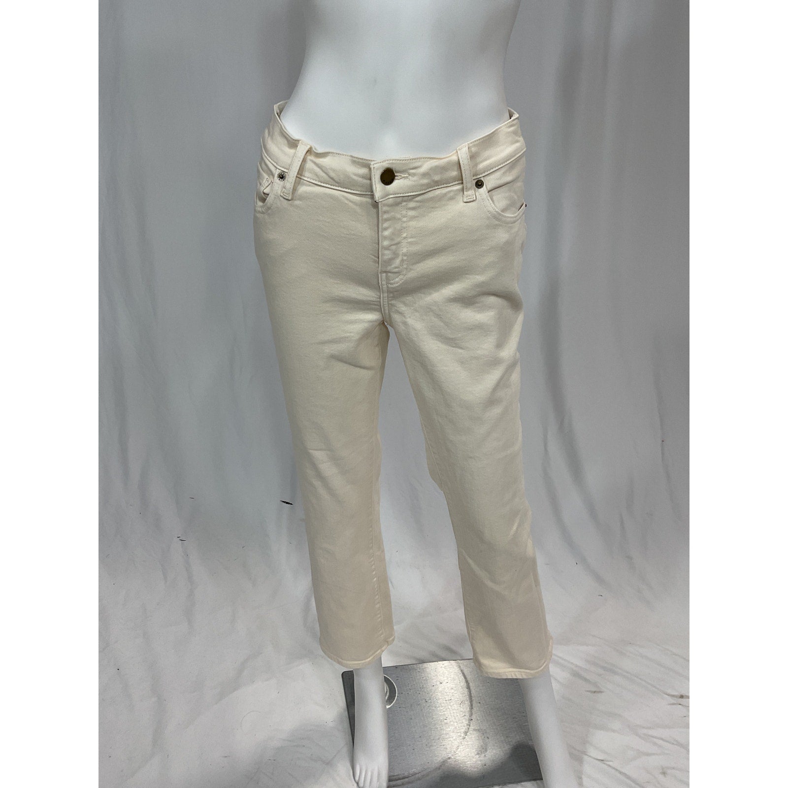 Hatch 'The Straight' Tan Leg Maternity Denim Jean Size 27