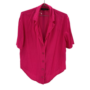 House Of Harlow 1960 Lightweight Magenta Bari Shirt Size S
