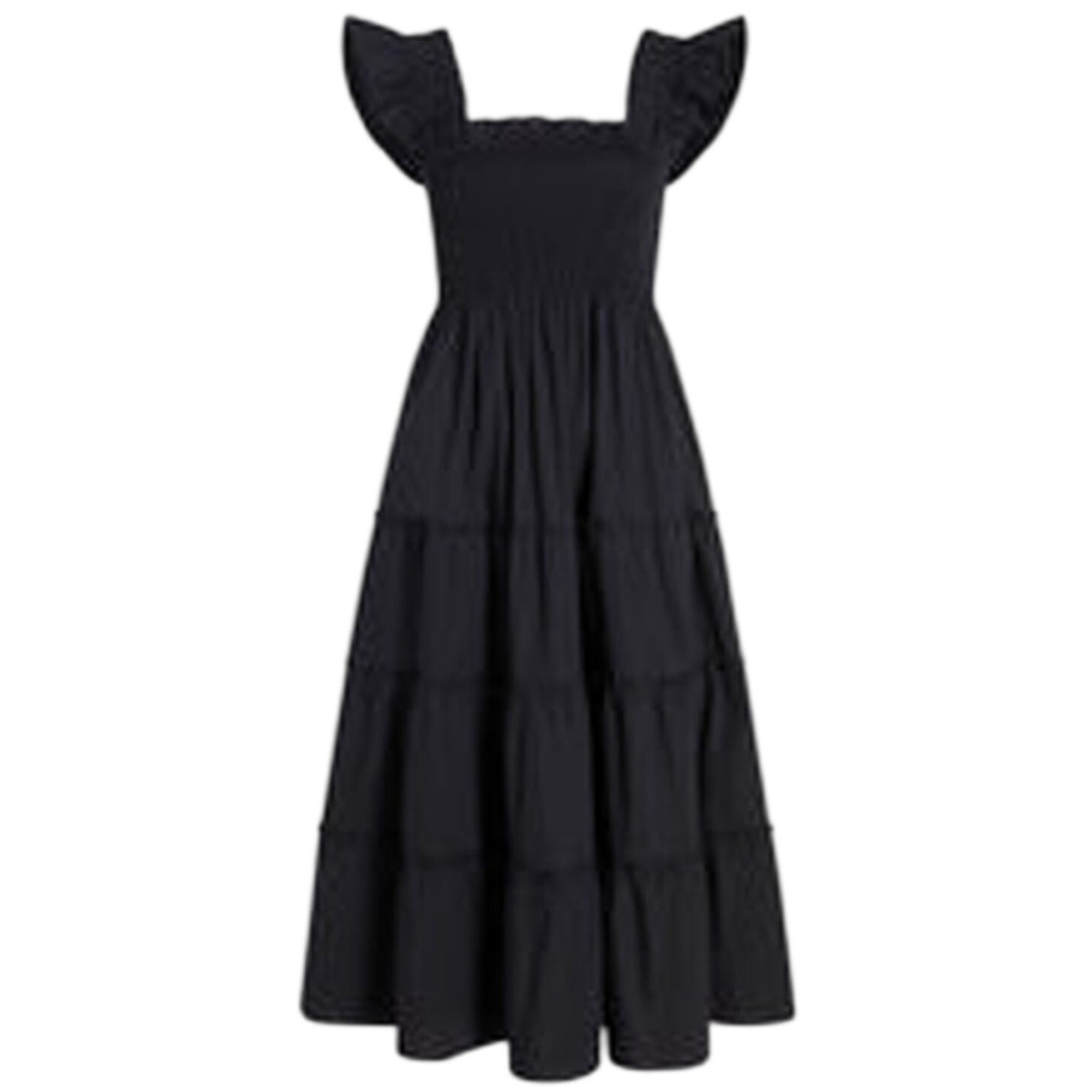 Hill House Home Smocked Black Ellie Nap Dress Size M