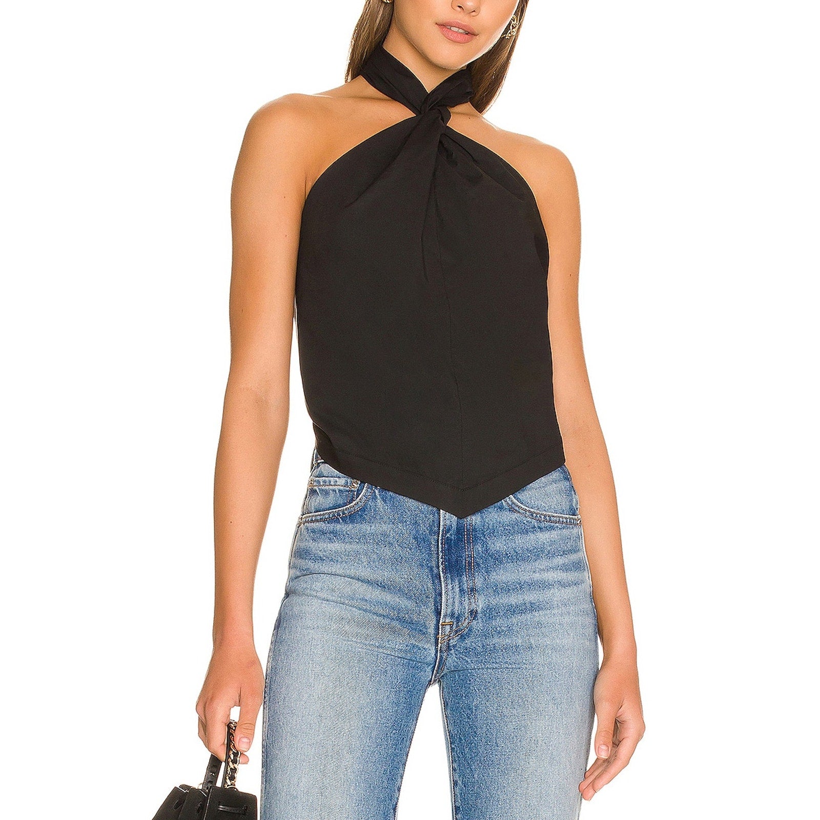 Anine Bing 'Marilyn' Black Cotton Top Size XS