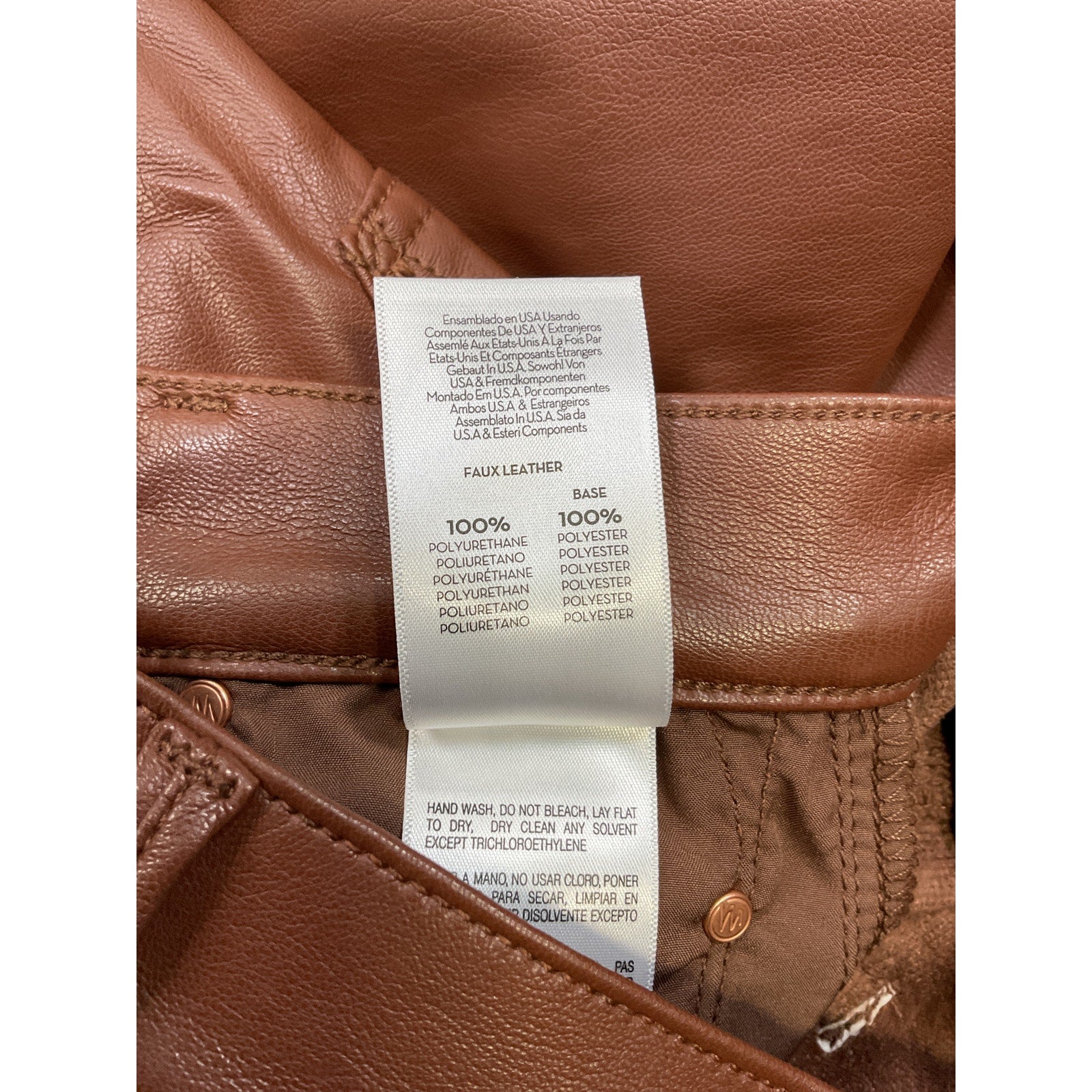 Mother High Waisted Rail Brown Polyester Skimp Pant Size 25 - NWT