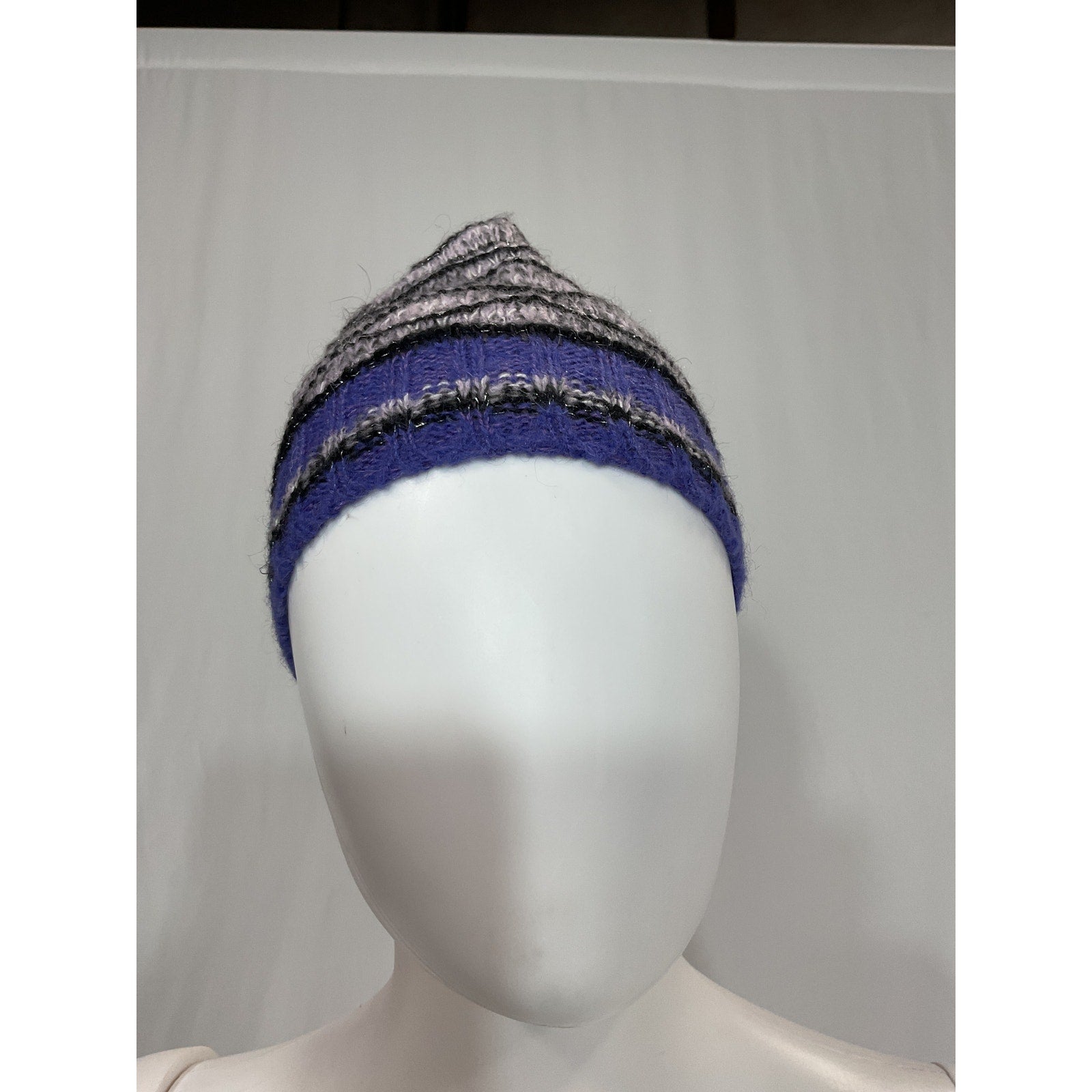 Missoni Knitted 'Patterned' Purple Beanie Size OS