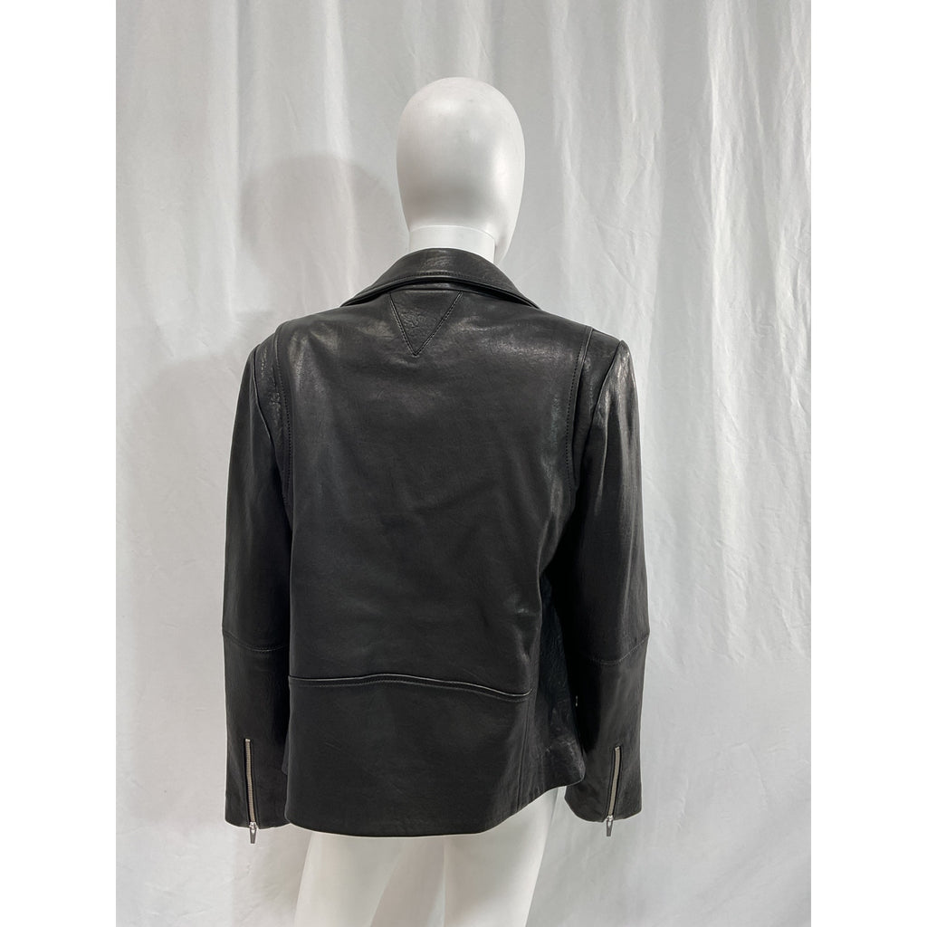 Reformation 'Veda' Black Bad Leather Jacket Size L