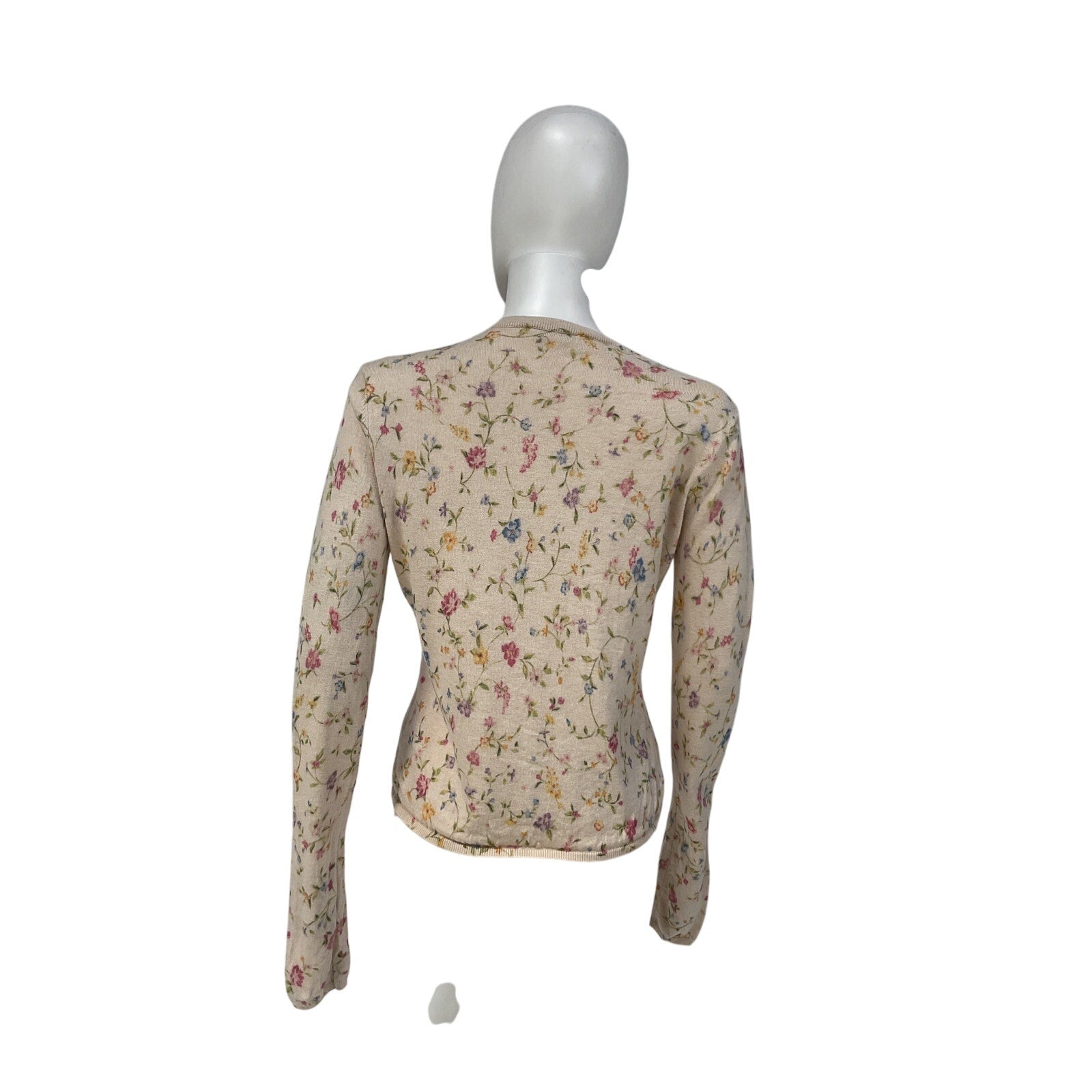L'Academie 'Marianna' Beige Wool Lyndsey Knit Cardigan Size M