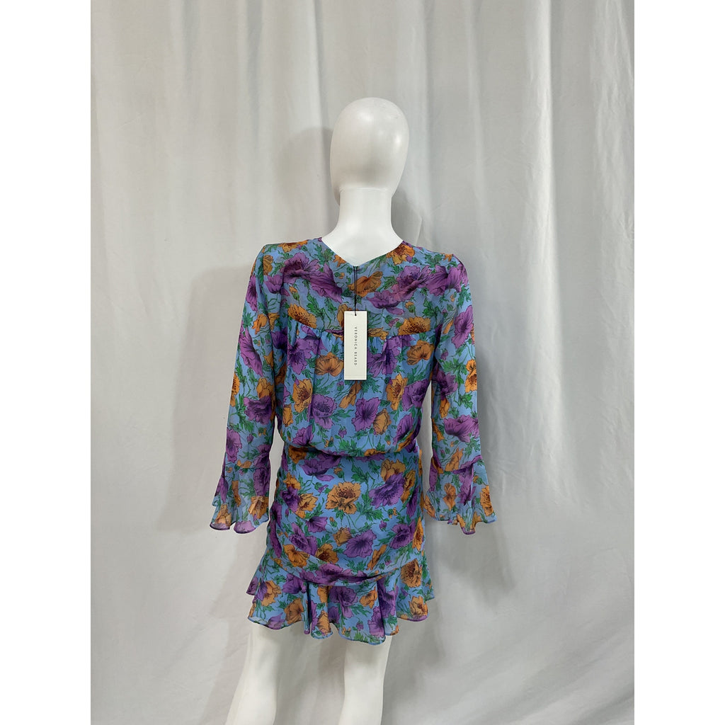Veronica Beard 'Sean' Blue Floral-Print Dress Size 4 - NWT