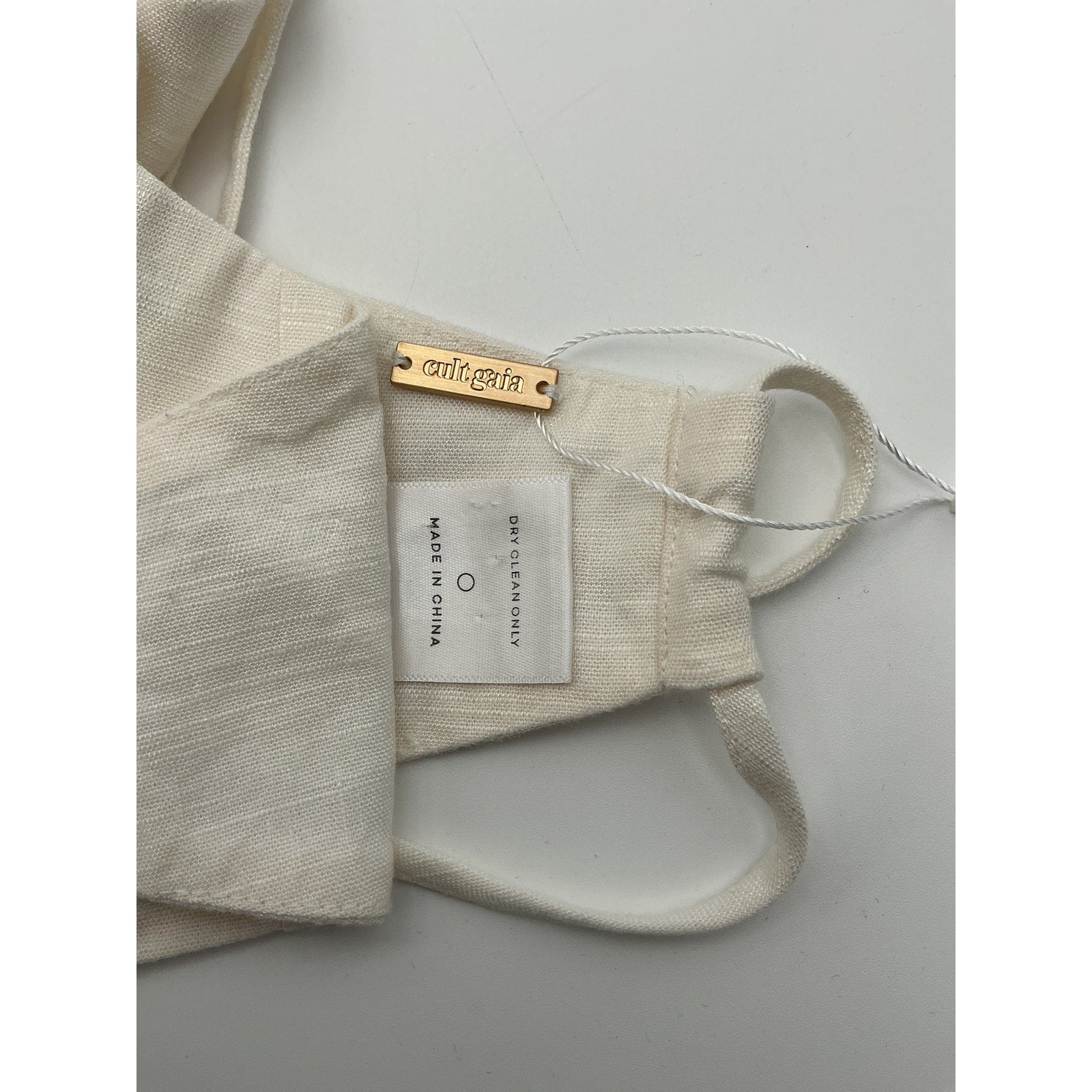 Cult Gaia 'Drew' Cream Linen Top Size S