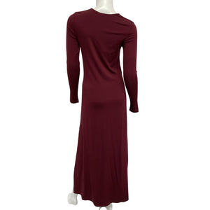 Allsaints Sleek Winter Orchid Red Katlyn Maxi Dress Size 4