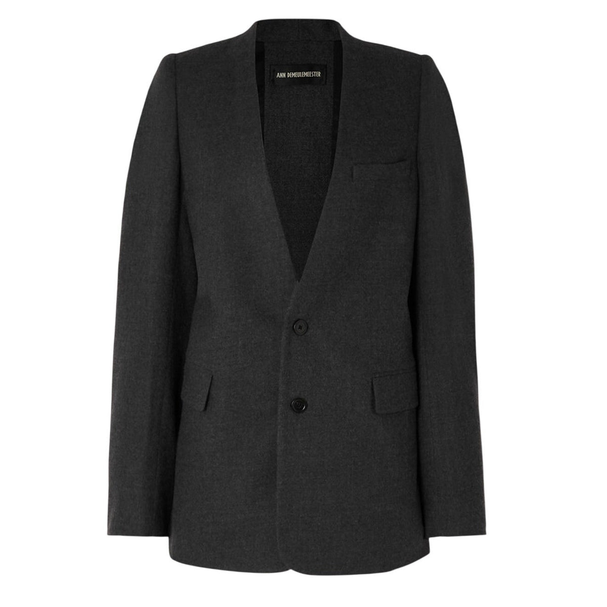 Ann Demeulemeester Oversized Gray Two-Button Blazer Size IT 44 / US 8