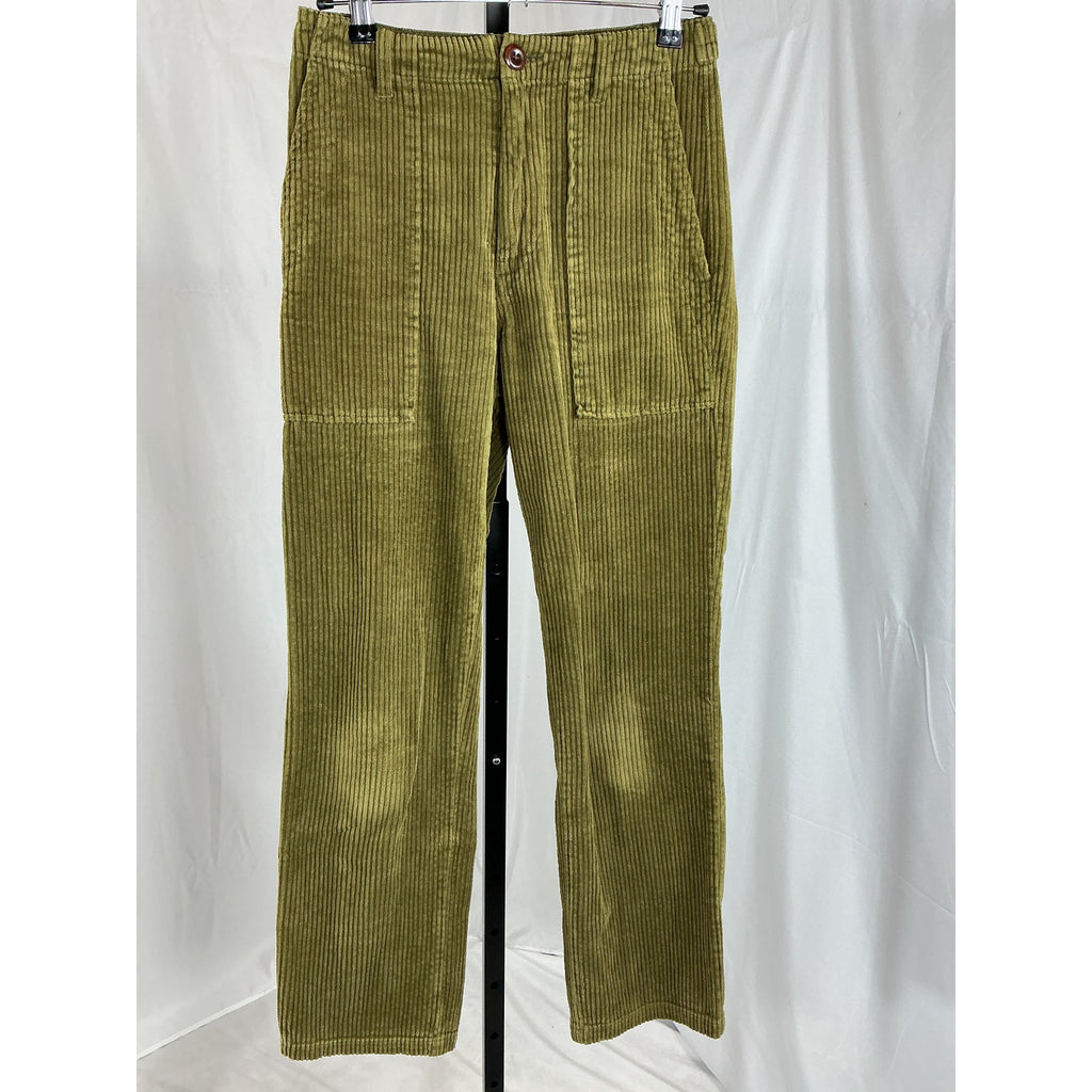 Alex Mill 'Neil' Green Cotton Corduroy Pants Size 0