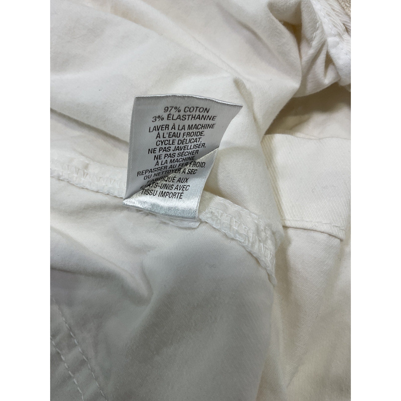 Nili Lotan 'Utility' White Cotton Short Size 0