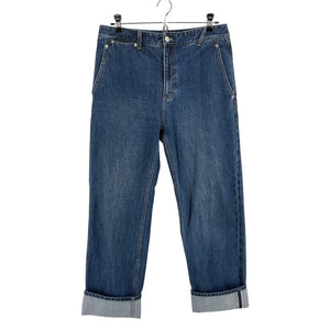 Tibi Selvage Dark Denim Alec Slouch Denim Jeans Size 26