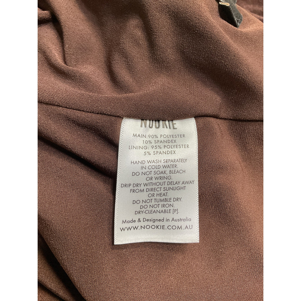 Nookie 'Vibe' Brown Polyester Mini Dress Size M