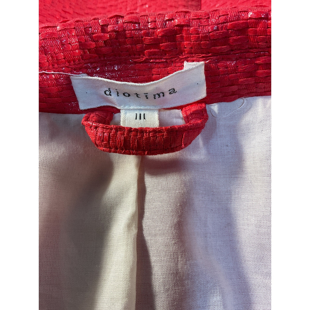 Diotima 'Oversized' Red Tweed Blazer Size 3