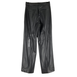 Calvin Klein Sleek Black Pleated Wide-Leg Trousers Size 0 NWT