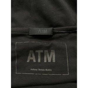 Atm Anthony Thomas Melillo 'Ruched' Black Cotton-Blend Jogger-Style Jumpsuit Size XS