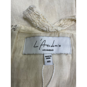 L'Academie Chic Cream Lea Mini Dress Size XXS