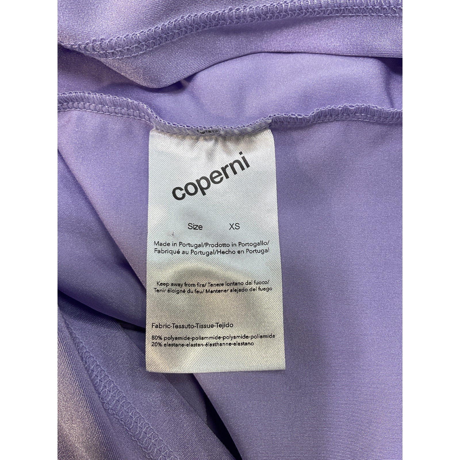 Coperni High Neck Purple Polyamide Top Size XS