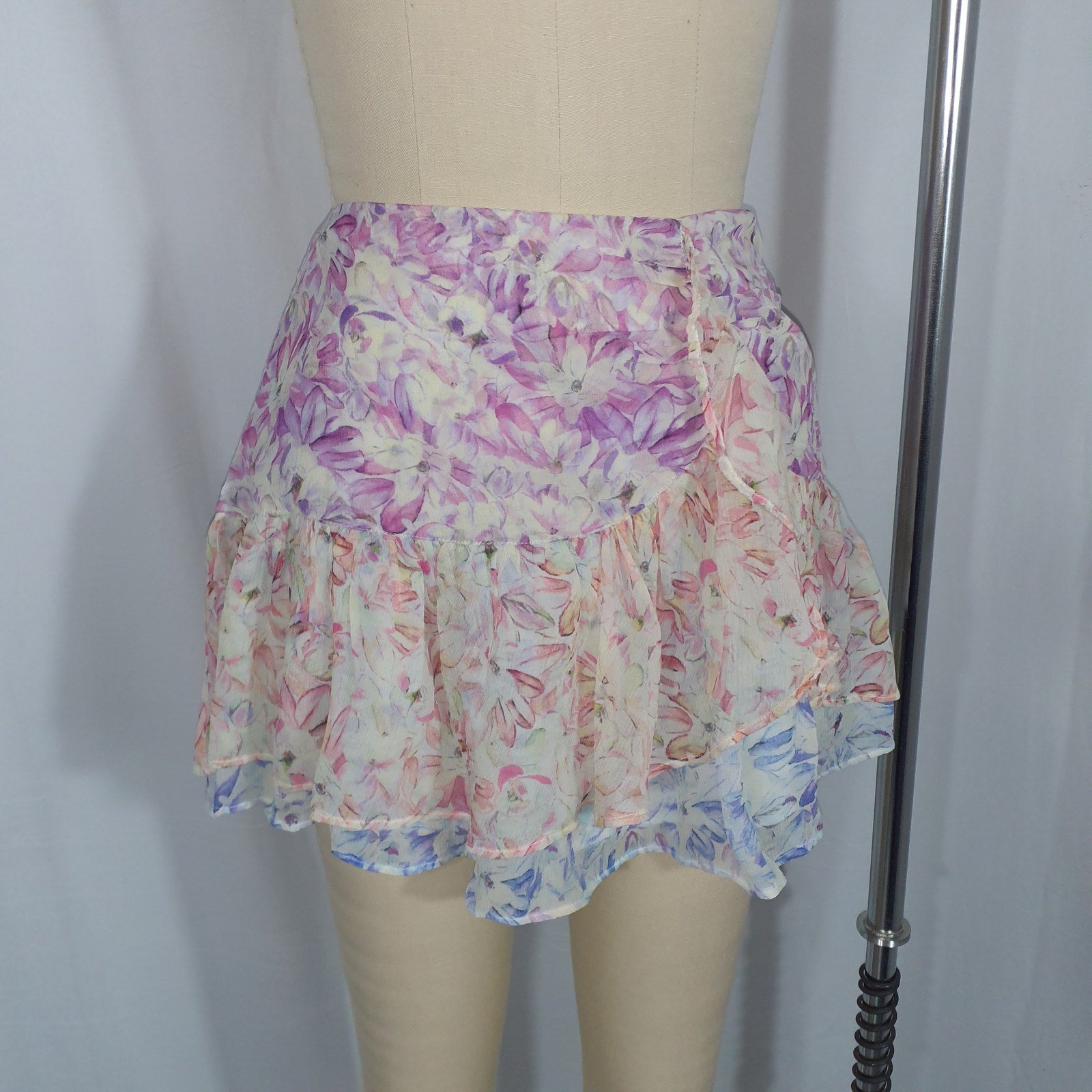 Loveshackfancy 'Rhodes' Pink Chiffon Skirt Size 4
