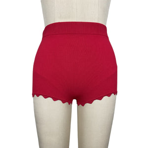 Helsa Ribbed Red Elvira Shorts Size XS