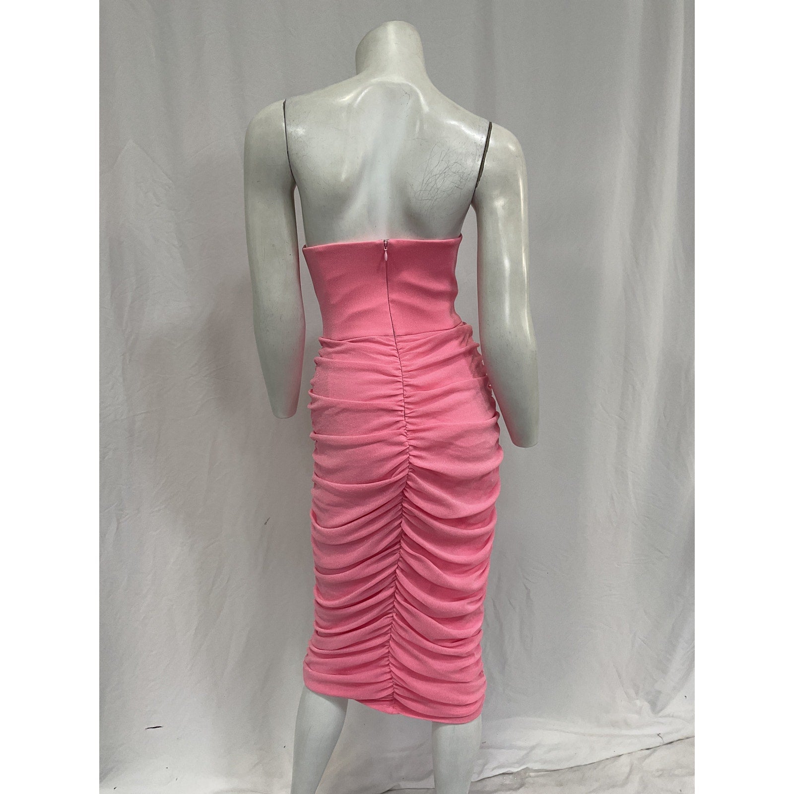 Michael Costello x Revolve India Pink Nylon Midi Dress Size L