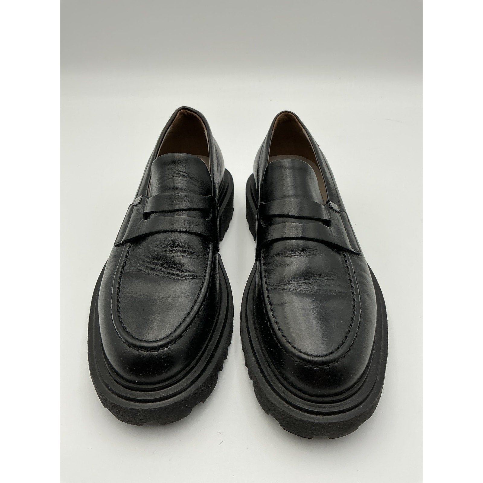 Allsaints 'Lola' Black Leather Loafer Size 6