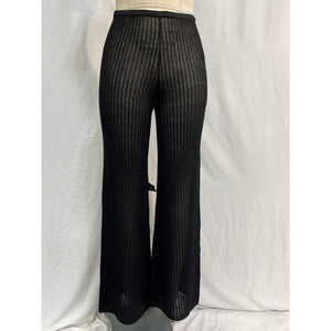 Leset 'Jasmine Pointelle' Black Viscose Pant Size S