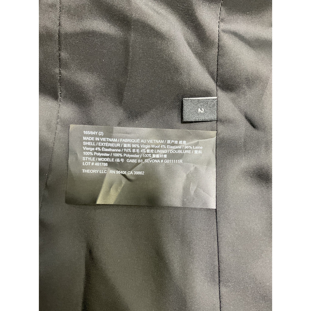 Theory 'Etiennette' Grey Wool Blazer Size 2 - NWT