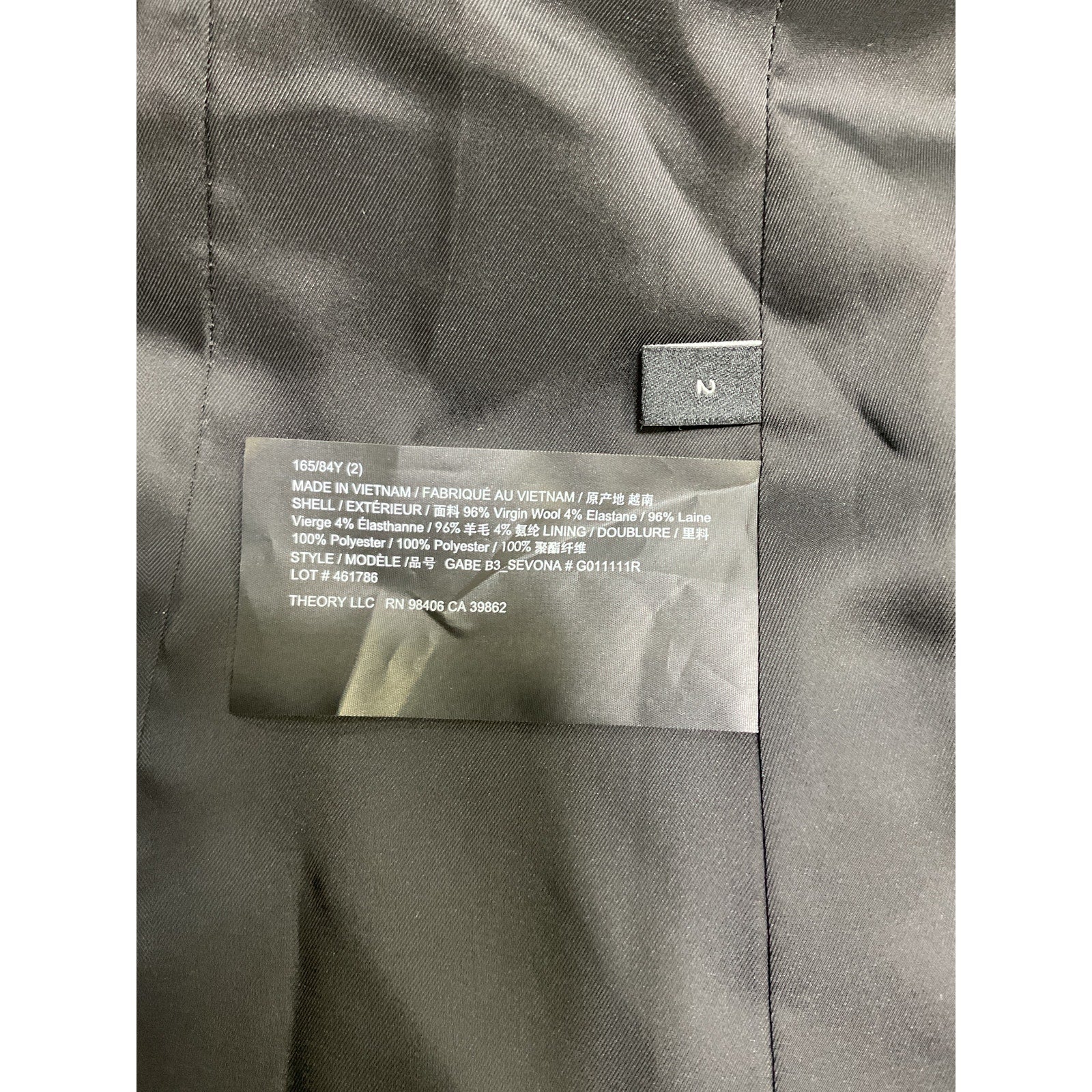 Theory 'Etiennette' Grey Wool Blazer Size 2 - NWT