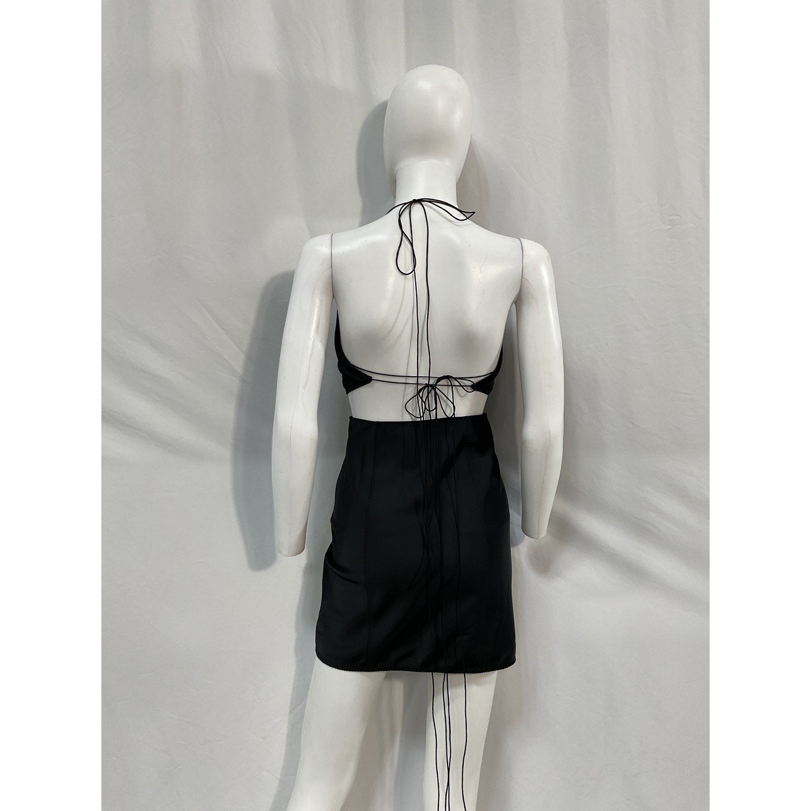 Anna October 'Vivienne' Black Polyester Mini Dress Size M
