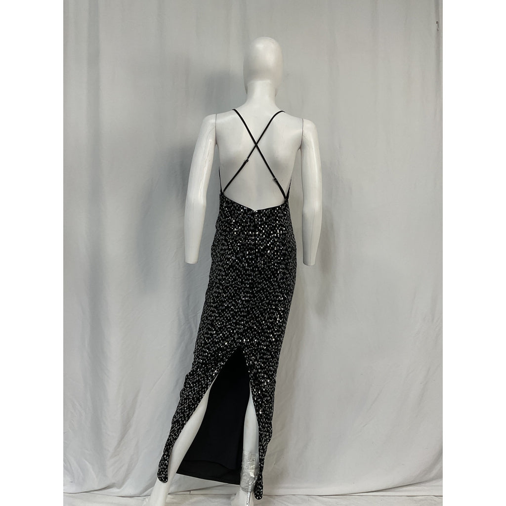 Michael Costello X Revolve 'Gina' Black Polyester Gown Size XS