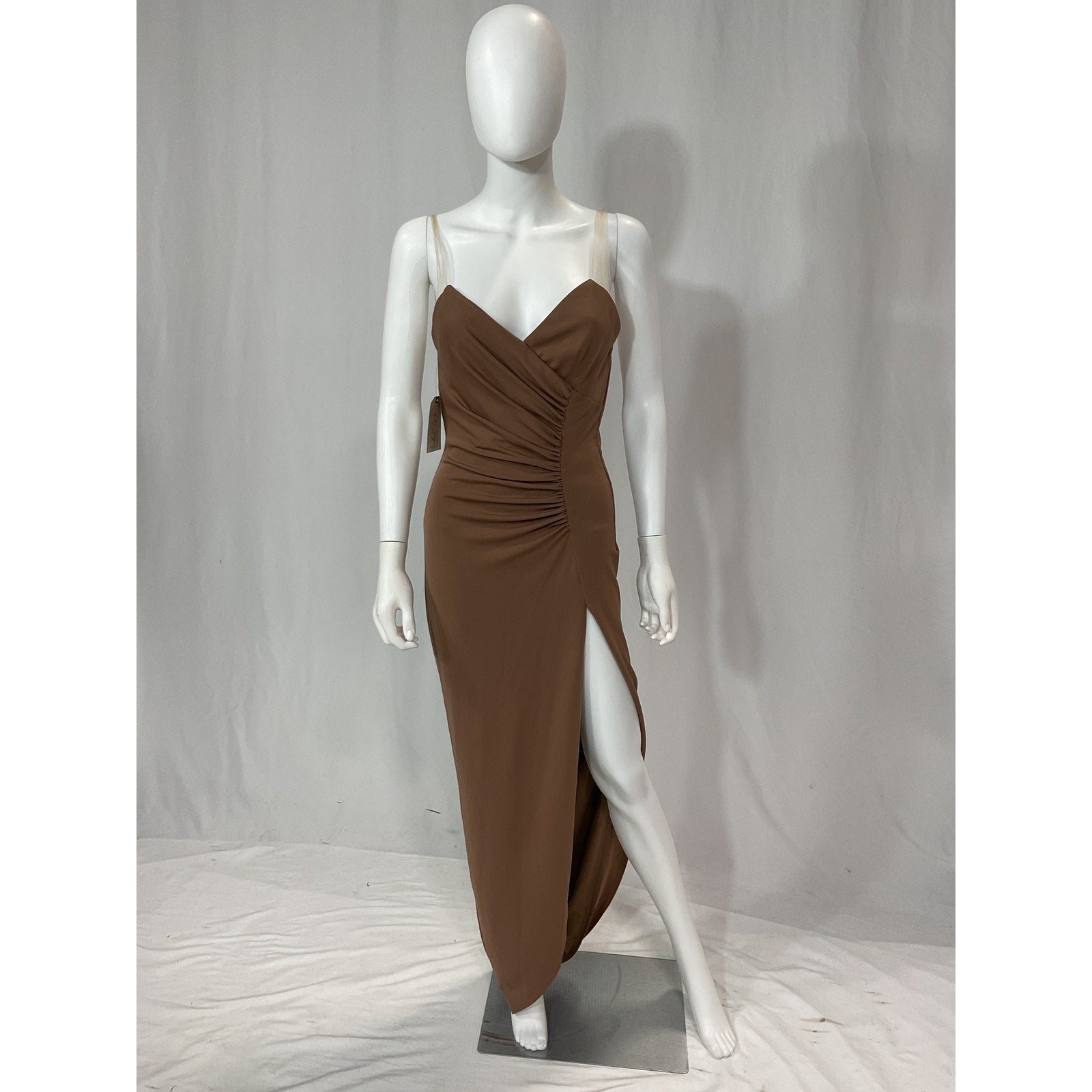Katie May 'Colette' Brown Crepe Gown Size S - NWT