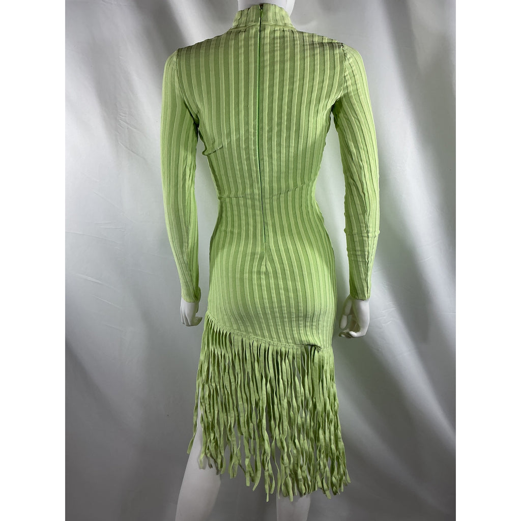 Ronny Kobo 'Adkins' Green Viscose Knit Midi Dress Size S