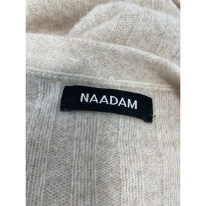Naadam Cozy Oatmeal Cashmere Ribbed Sweater Size M