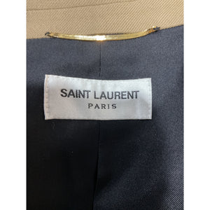 Saint Laurent Double Breasted Beige Wool Twill Blazer Size 34 EU / US 2