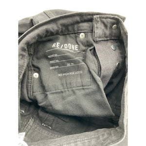 Re/Done Distressed Black Originals High Rise Loose Denim Jeans Size 23