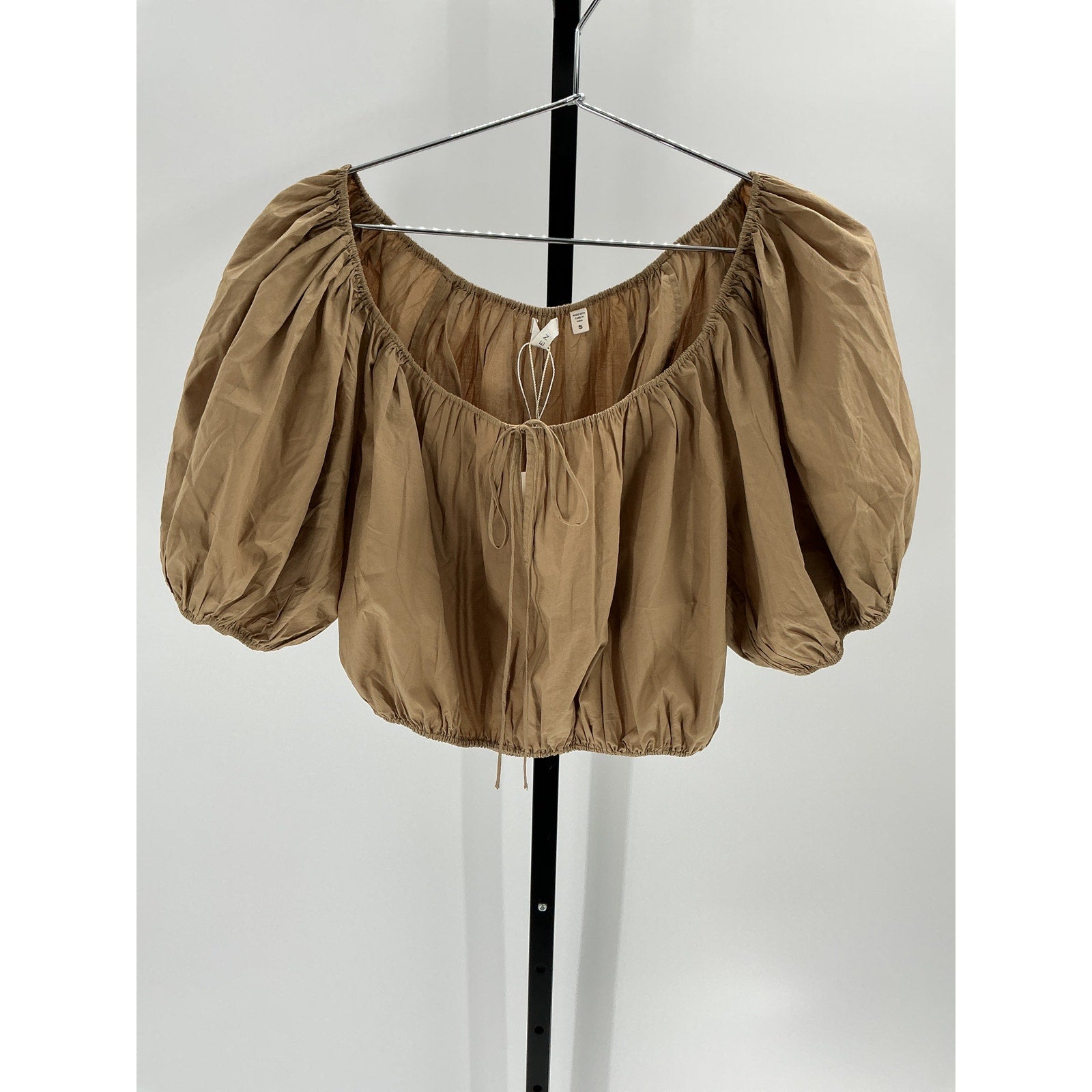 D�en 'Topaz' Tan Cotton Top Size S - NWT