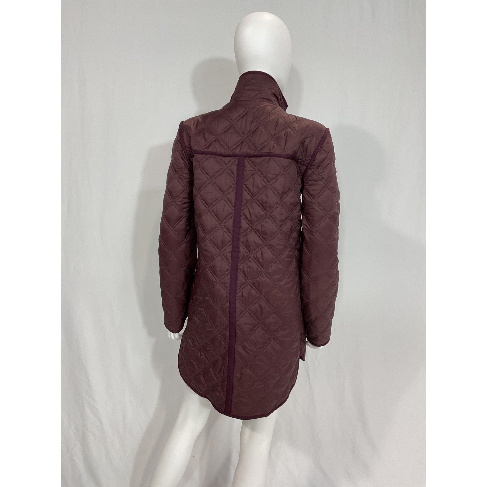 Veronica Beard 'Inigo' Red Quilted Longline Jacket Size XS