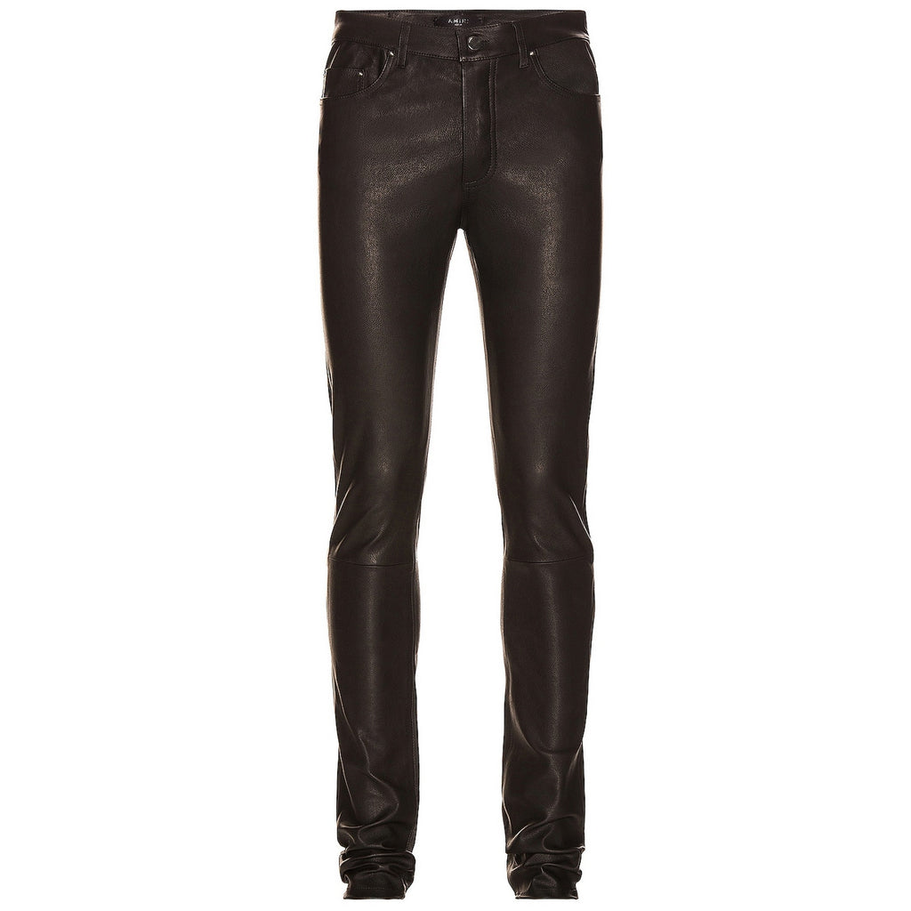 Amiri 5 Pocket Black Leather Pant Size IT 52 / US 36 - NWT