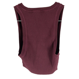Simkhai Ribbed Burgundy Sashi Tank Top Size S