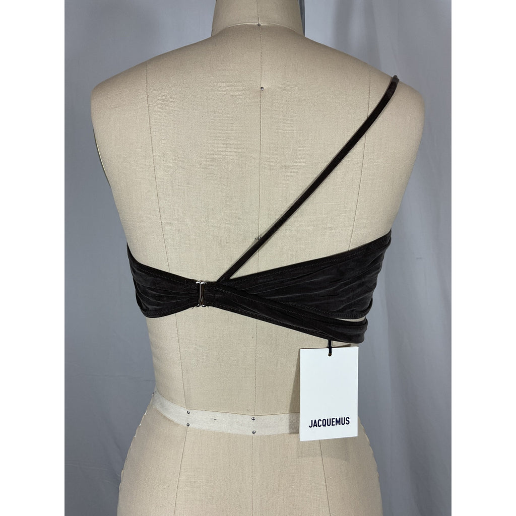 Jacquemus Le Bandeau Brown Cupro Espelho Top Size S - NWT