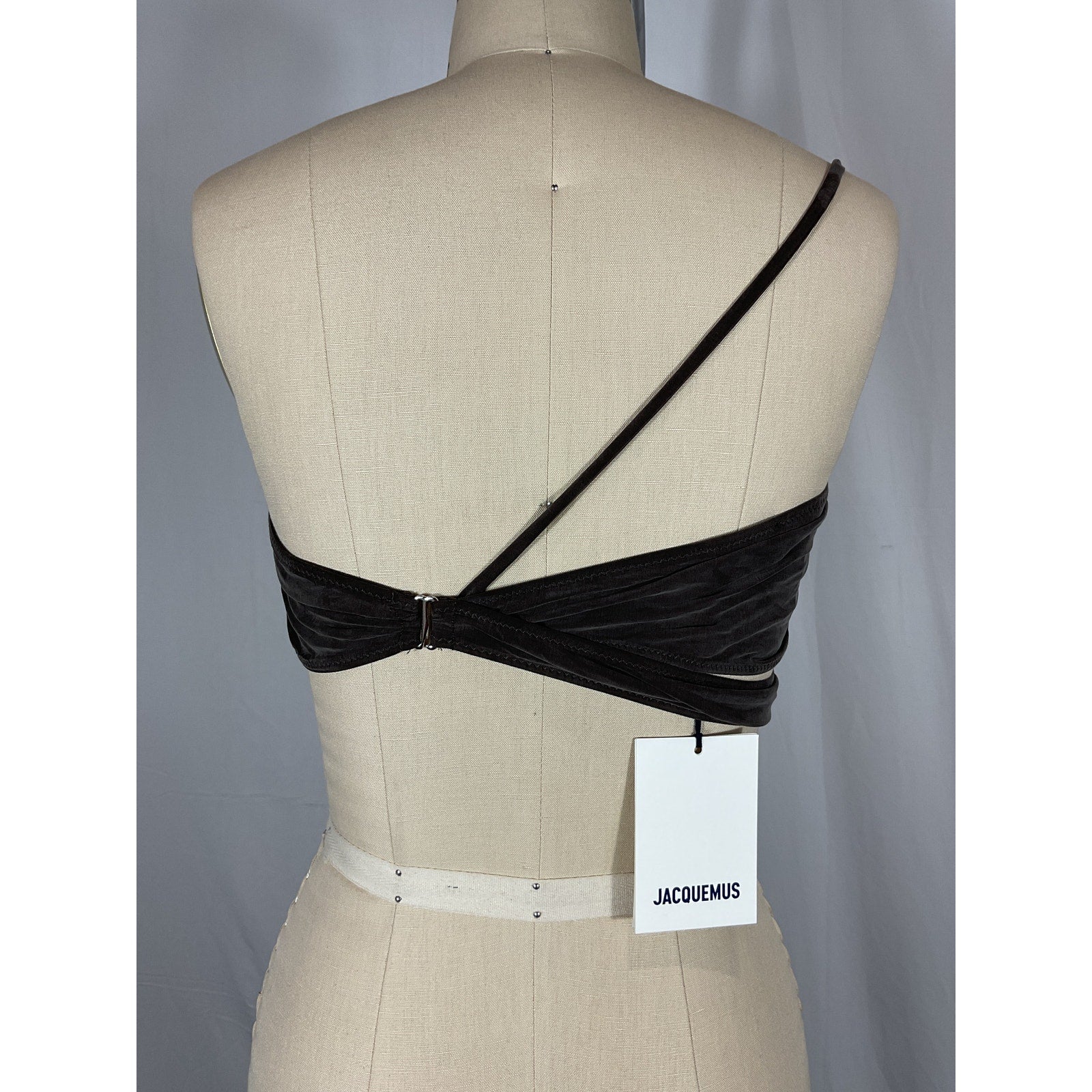 Jacquemus Le Bandeau Brown Cupro Espelho Top Size S - NWT