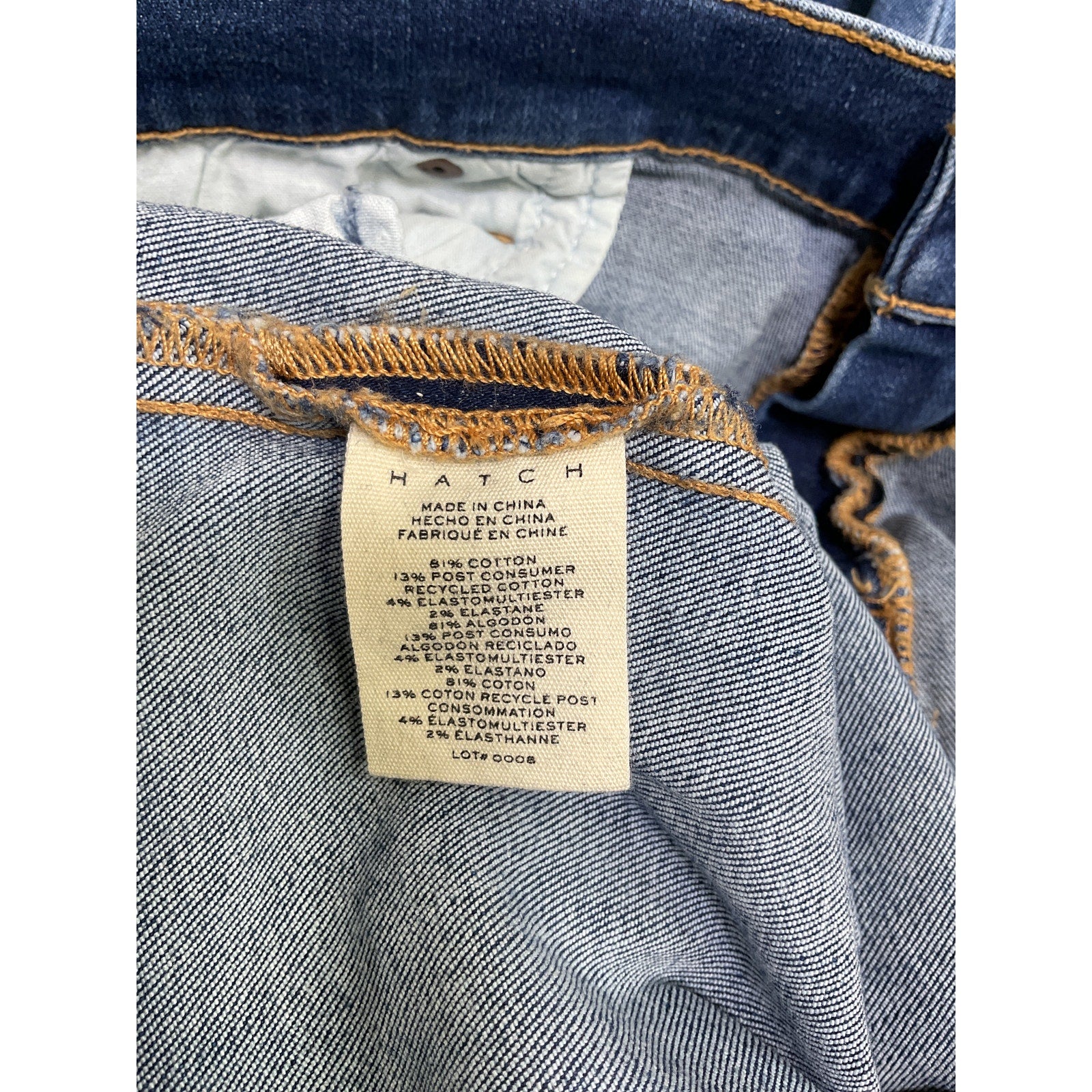 Hatch The Slim Maternity Blue Cotton Denim Jean Size 33