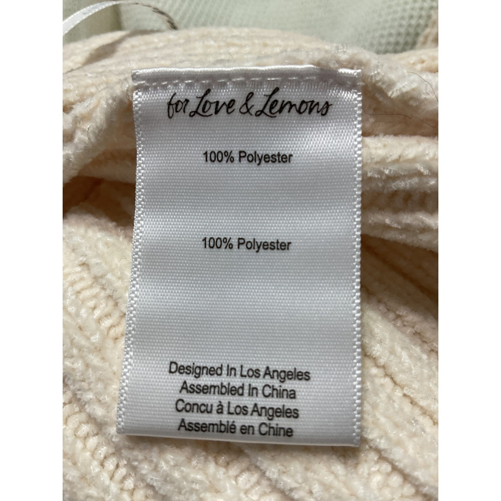 For Love & Lemons 'Roxana' White Rosette Applique Cardigan Size XS - NWT