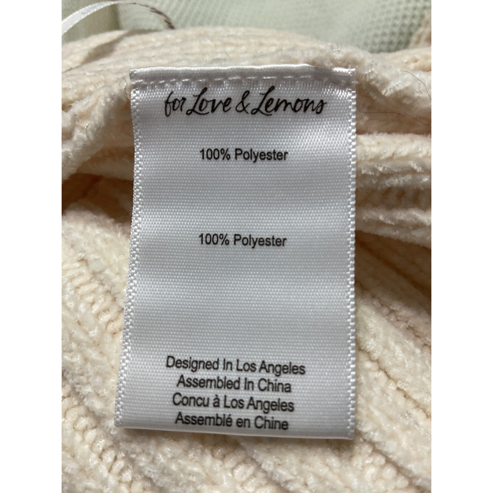For Love & Lemons 'Roxana' White Rosette Applique Cardigan Size XS - NWT