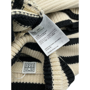 Toteme Chunky Multicolor Signature Stripe Size XXS Wool Blend Sweater