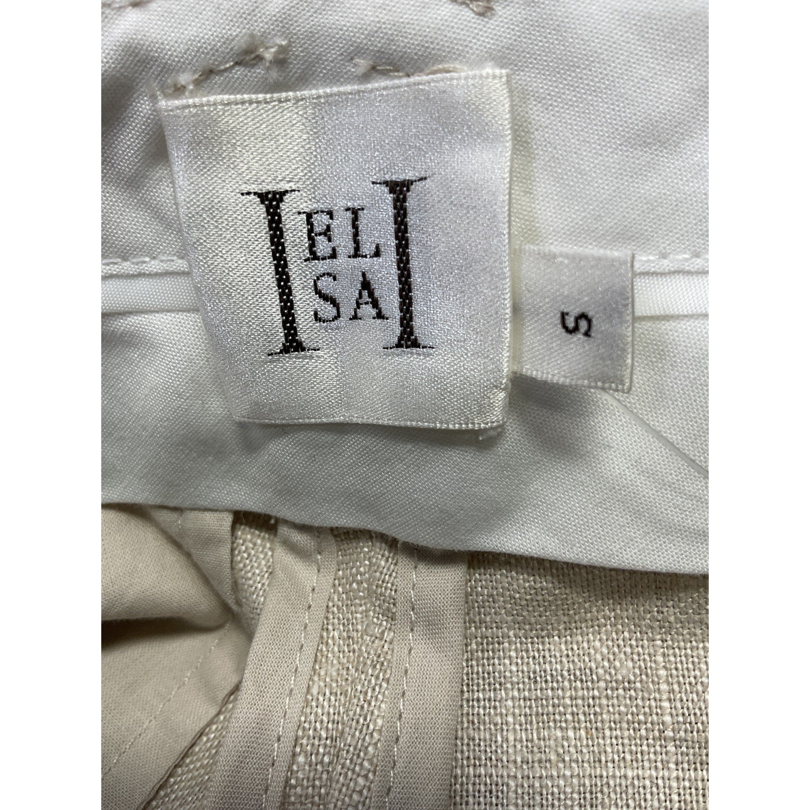 Helsa 'Rolled' Beige Linen Short Size S