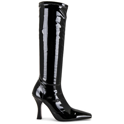 Helsa Sleek Black Snipped Toe Knee High Boots Size 7 US / 37 EU