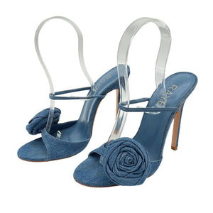 Raye Chic Blue Ros Sandals Size 7