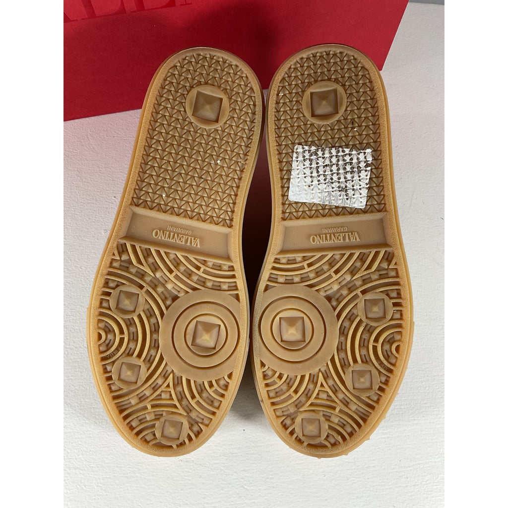Valentino 'Upvillage' Tan Suede Leather Sneakers Size 7